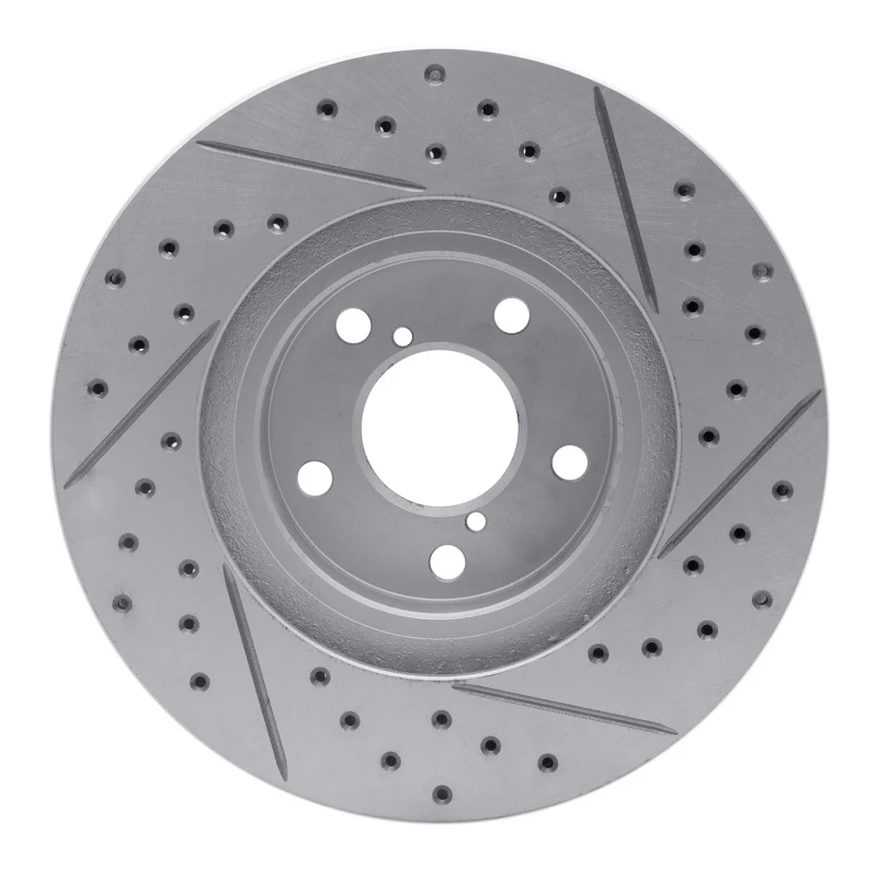 R1 90-16 Saab 9-2X Front Right Drilled & Slotted Geo-Carbon Rotor - Image 2