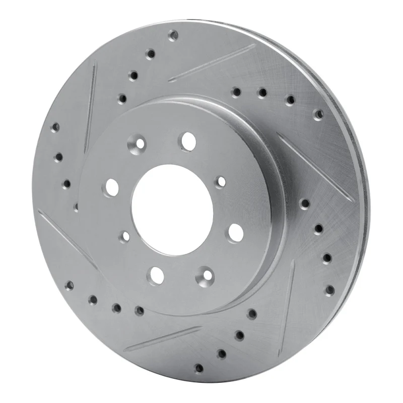 R1 90-17 Acura EL Front Left Drilled & Slotted Silver Brake Rotor - Image 3