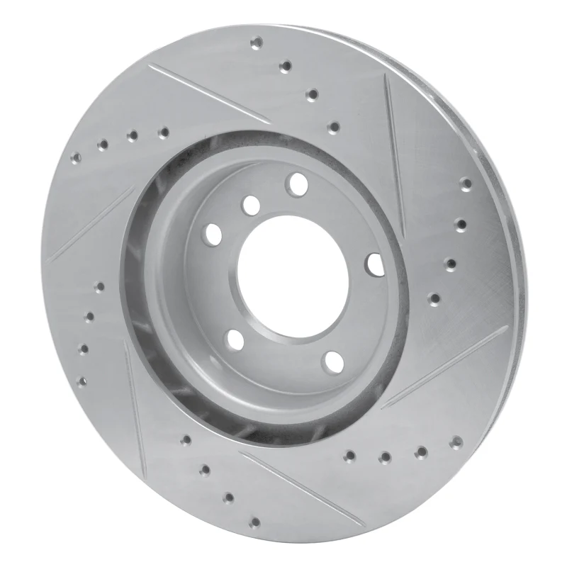 R1 95-02 BMW Z3 Right Front Drilled & Slotted Silver Brake Rotor - Image 3