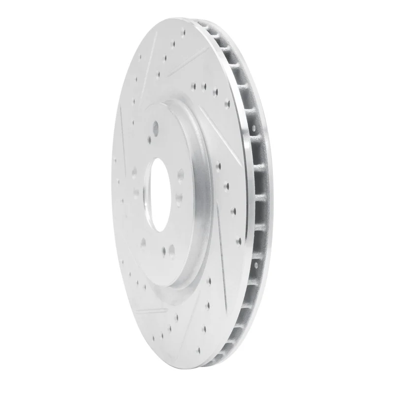 R1 97-05 Acura NSX Rear Left Drilled & Slotted Silver Brake Rotor - Image 3