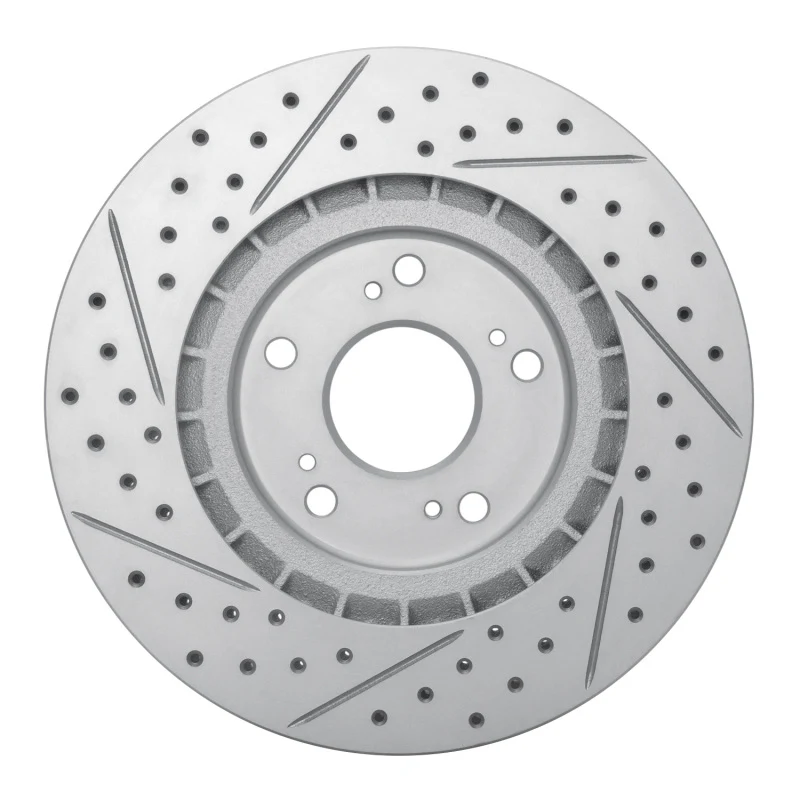 R1 97-05 Acura Nsx Rear Right Drilled & Slotted Geo-Carbon Rotor - Image 2
