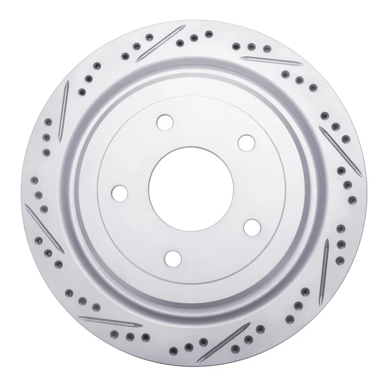 R1 97-13 Cadillac Xlr Rear Left Drilled & Slotted Geo-Carbon Rotor