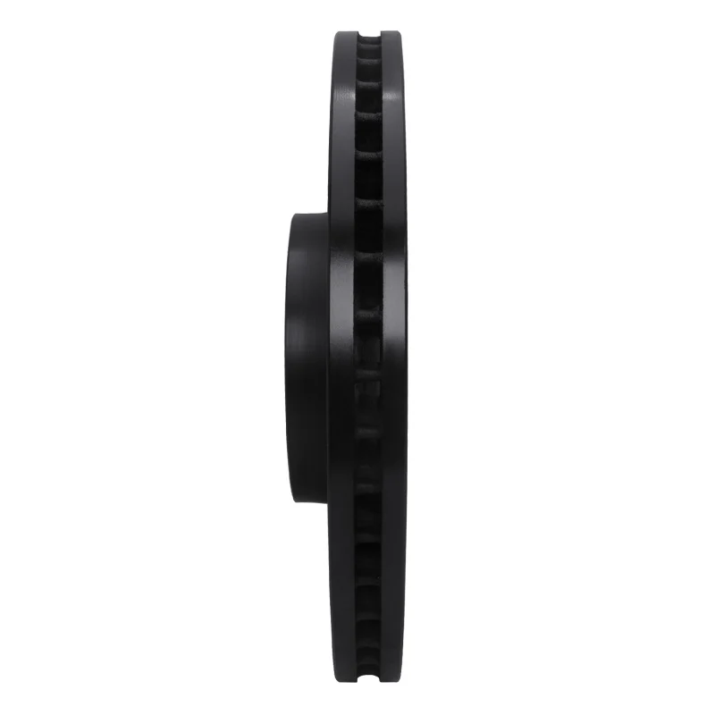 R1 99-04 Audi S6 Front Left Drilled & Slotted Black Brake Rotor - Image 3