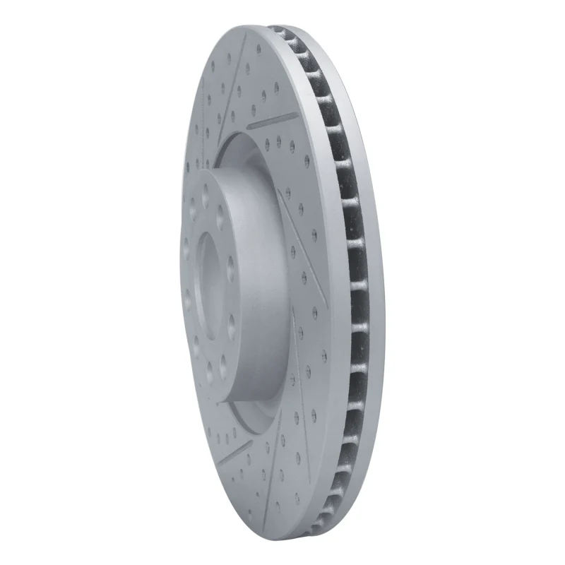 R1 99-04 Audi S6 Front Left Drilled & Slotted Geo-Carbon Rotor - Image 2