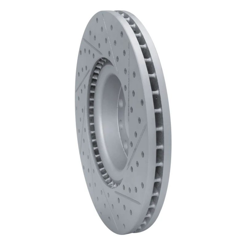 R1 99-04 Audi S6 Front Left Drilled & Slotted Geo-Carbon Rotor - Image 4