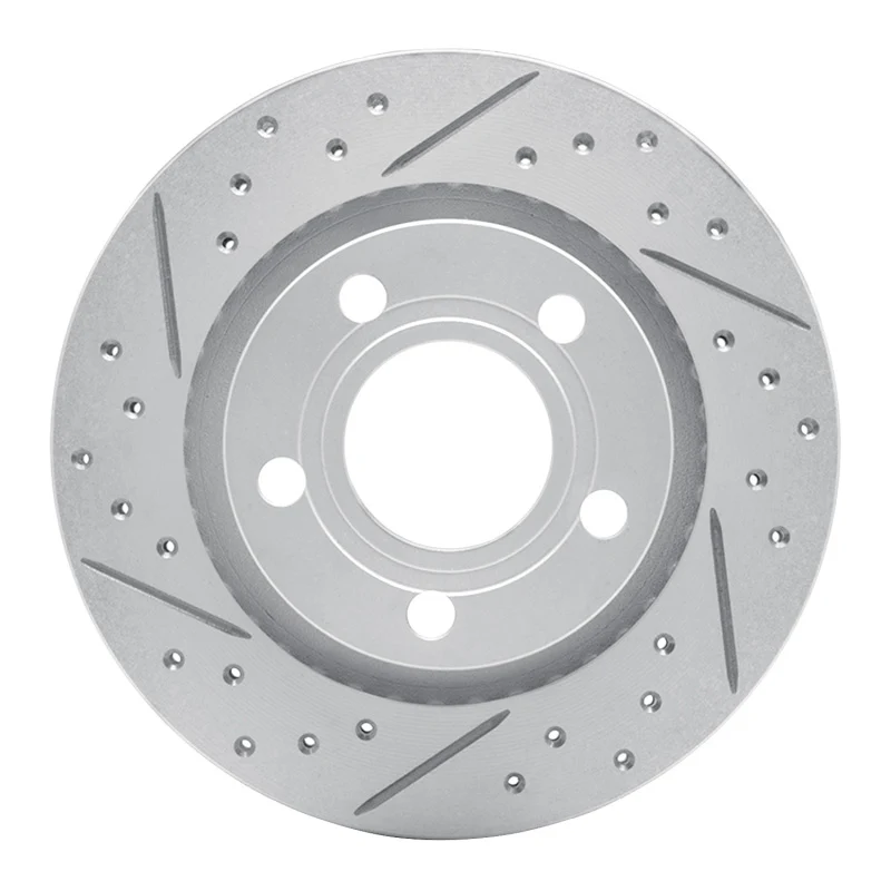 R1 99-05 Audi A6 Quattro Rear Left Drilled & Slotted Geo-Carbon Rotor