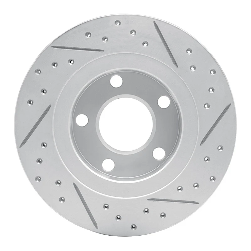 R1 99-05 Audi A6 Quattro Rear Left Drilled & Slotted Geo-Carbon Rotor - Image 5