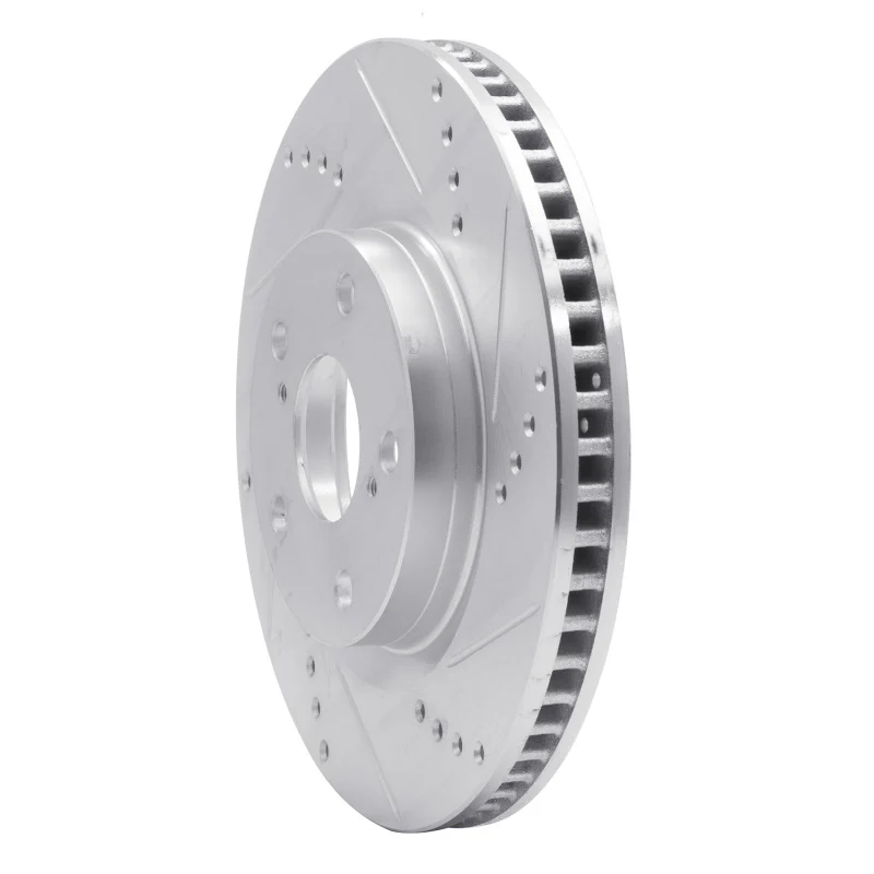 R1 99-05 Audi A6 Quattro Rear Right Drilled & Slotted Silver Brake Rotor - Image 5