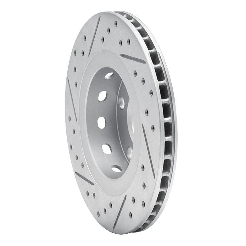 R1 99-05 Audi S6 Rear Right Drilled & Slotted Geo-Carbon Rotor - Image 5