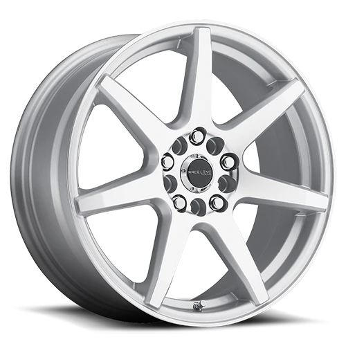 Raceline Aluminum Wheels 18x7.5 Evo 131S Silver 7 Spoke 42 Offset 5 on 112/5 on 120 Bolt Pattern 74.1 Bore
