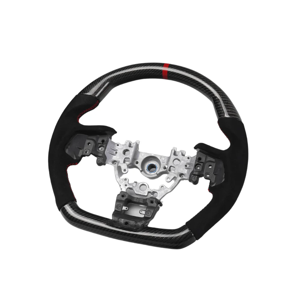 Racing Art [22-26 WRX] Carbon Fiber Steering Wheel - Leather / Suede - Image 2