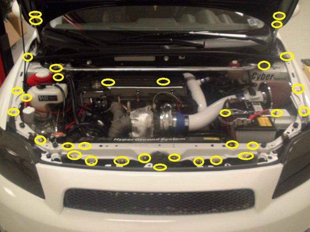 Scion tC (2005-2010) Titanium Engine Bay Kit - Image 2