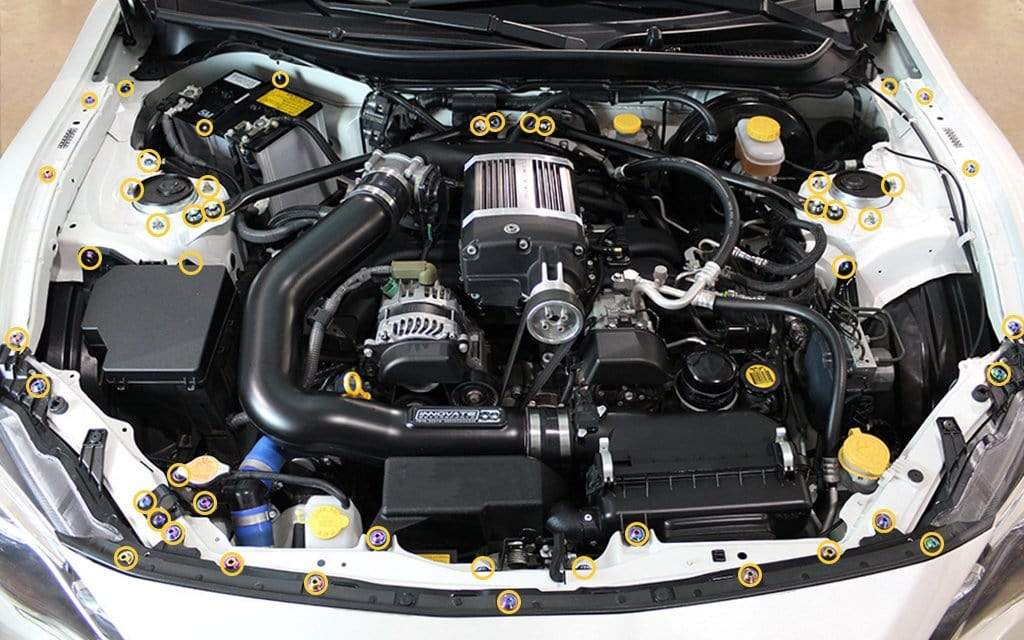 Stage 2 Titanium Hardware Engine Bay Kit - BRZ/GT86/FR-S (2013-2020) - Image 3