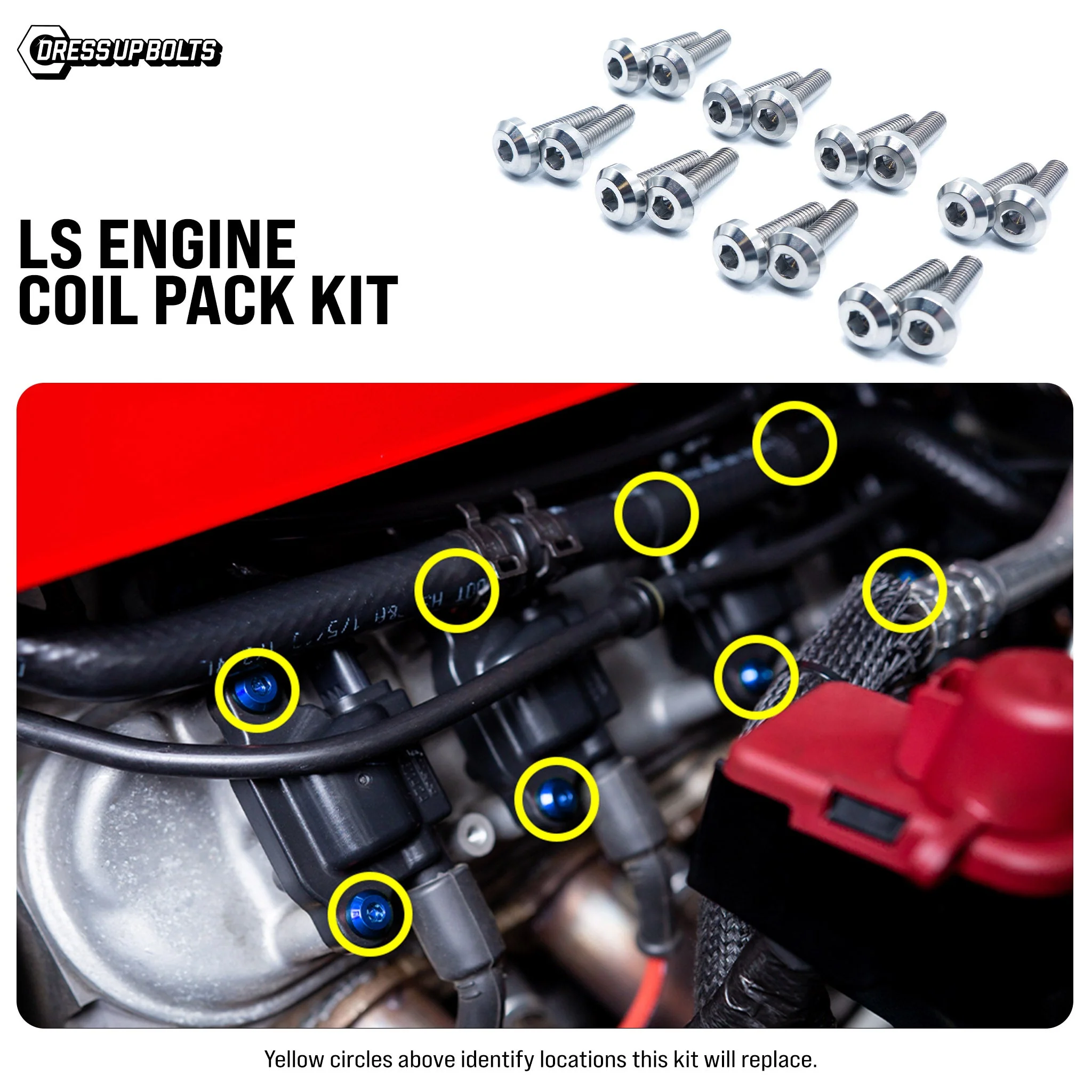 Titanium Hardware Coil Pack Kit - LS Engine - Image 2