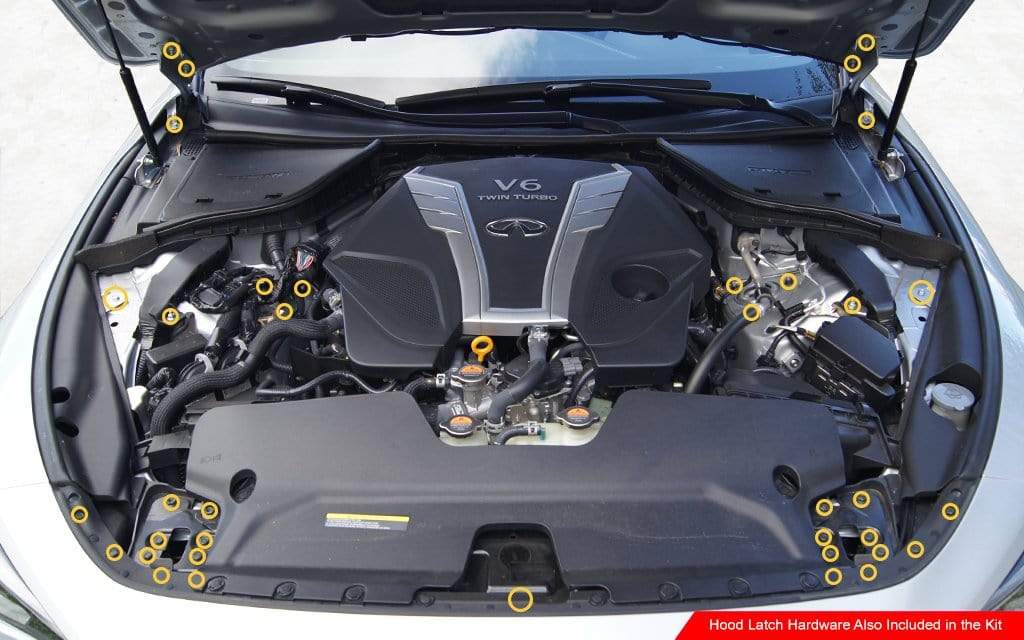 Titanium Hardware Engine Bay Kit - Infiniti Q50 (2016-Present) - Image 8