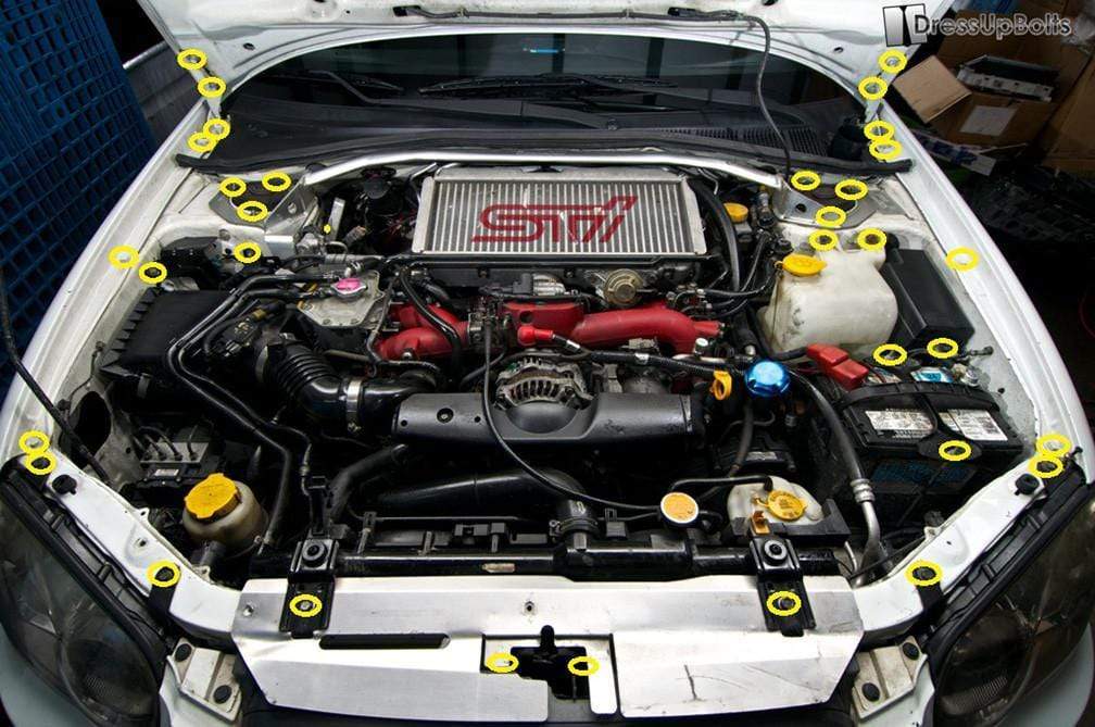 Titanium Hardware Engine Bay Kit - Subaru WRX/STI (2004-2005) - Image 2