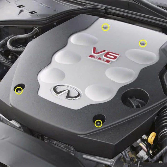 Titanium Hardware Engine Cover Kit - VQ35DE G35 Engine - Image 2