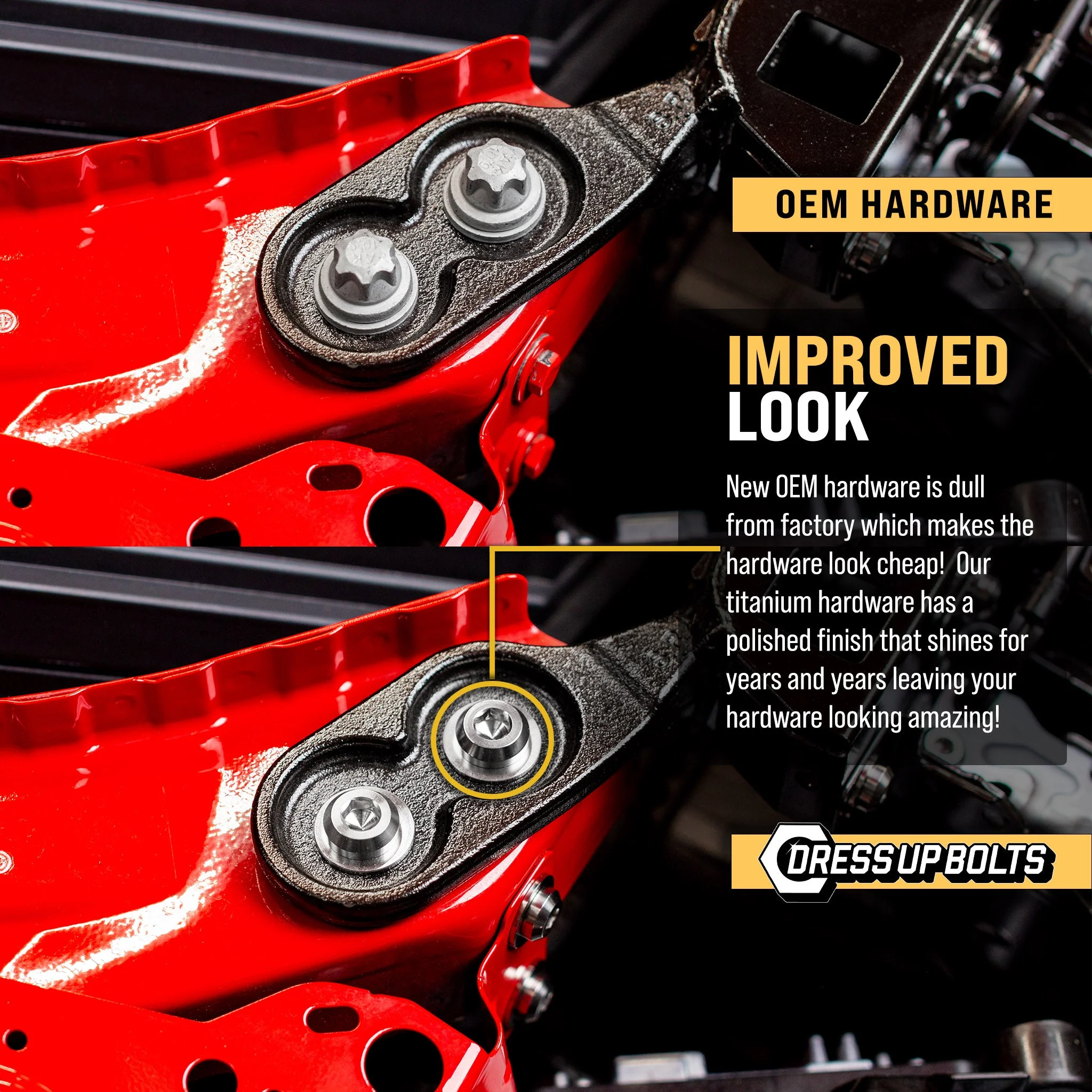 Titanium Hardware Hood Kit - BMW G80 M3/M4 (2021+) - Image 4