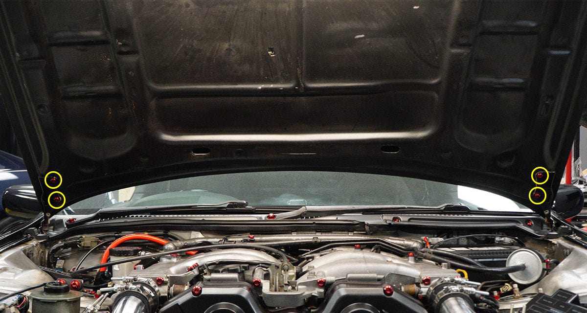 Titanium Hardware Hood Kit - Nissan 300ZX (1990-1999) - Image 2