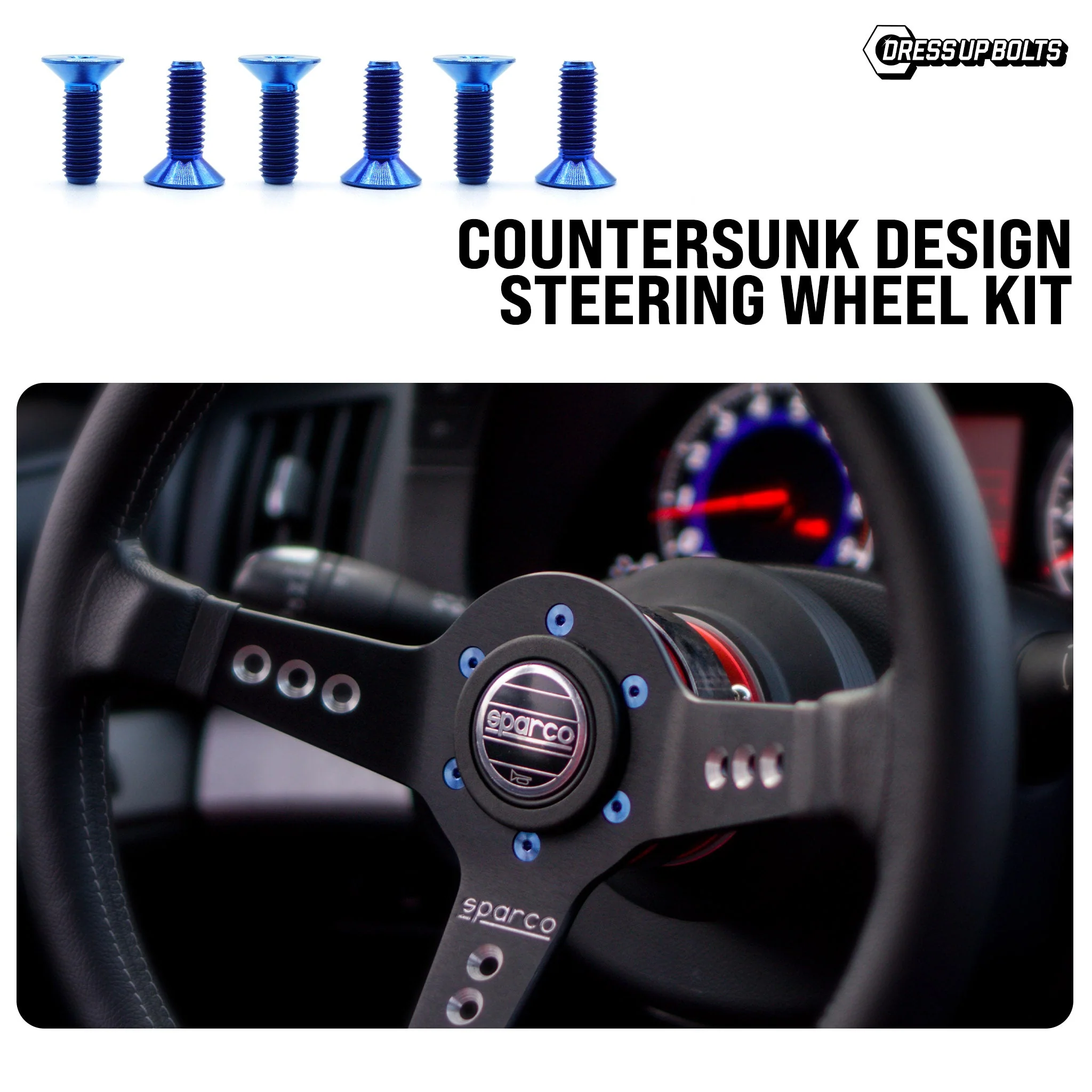 Titanium Hardware Steering Wheel Kit - Countersunk Design - Image 3