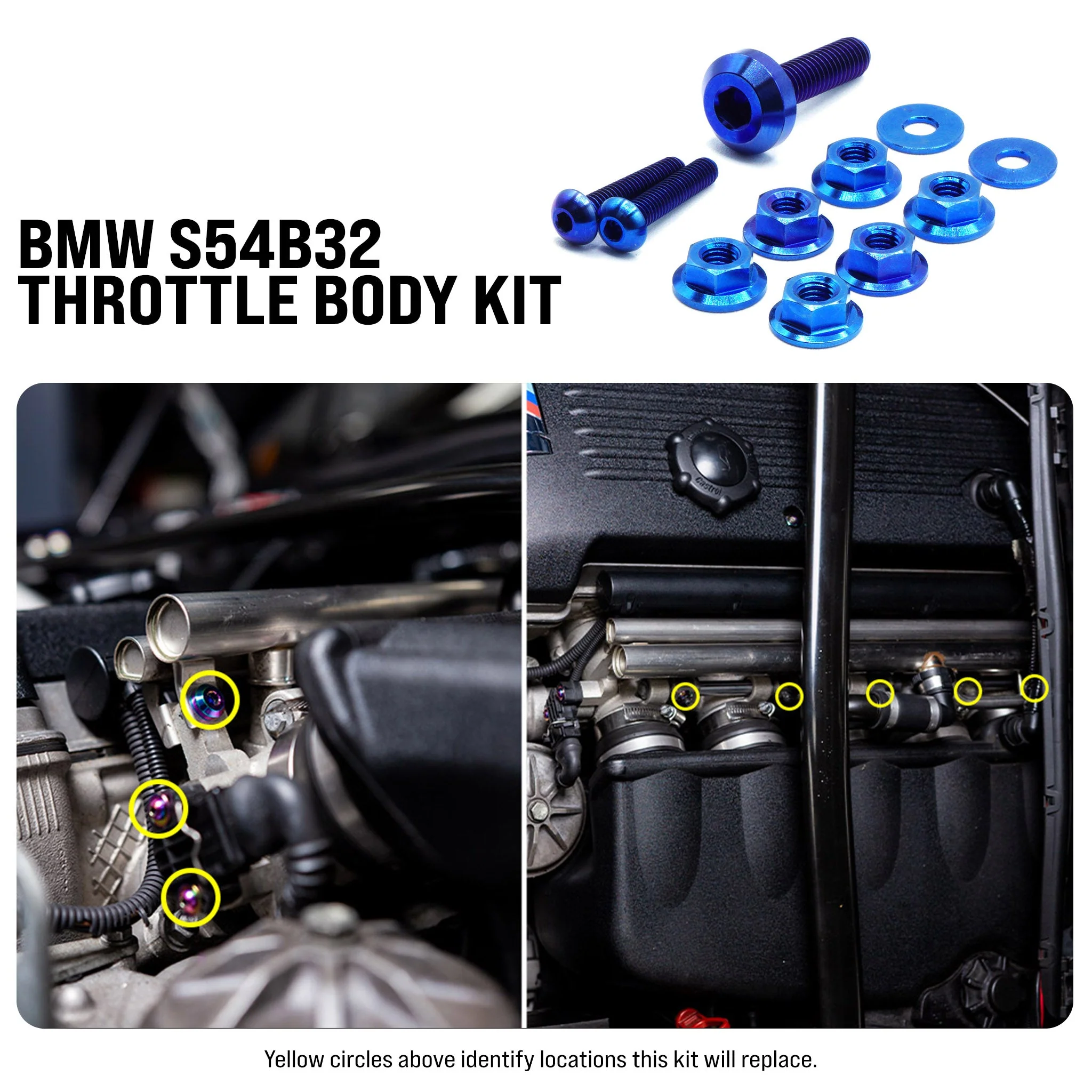 Titanium Hardware Throttle Body Kit - S54B32 Engine - Image 2
