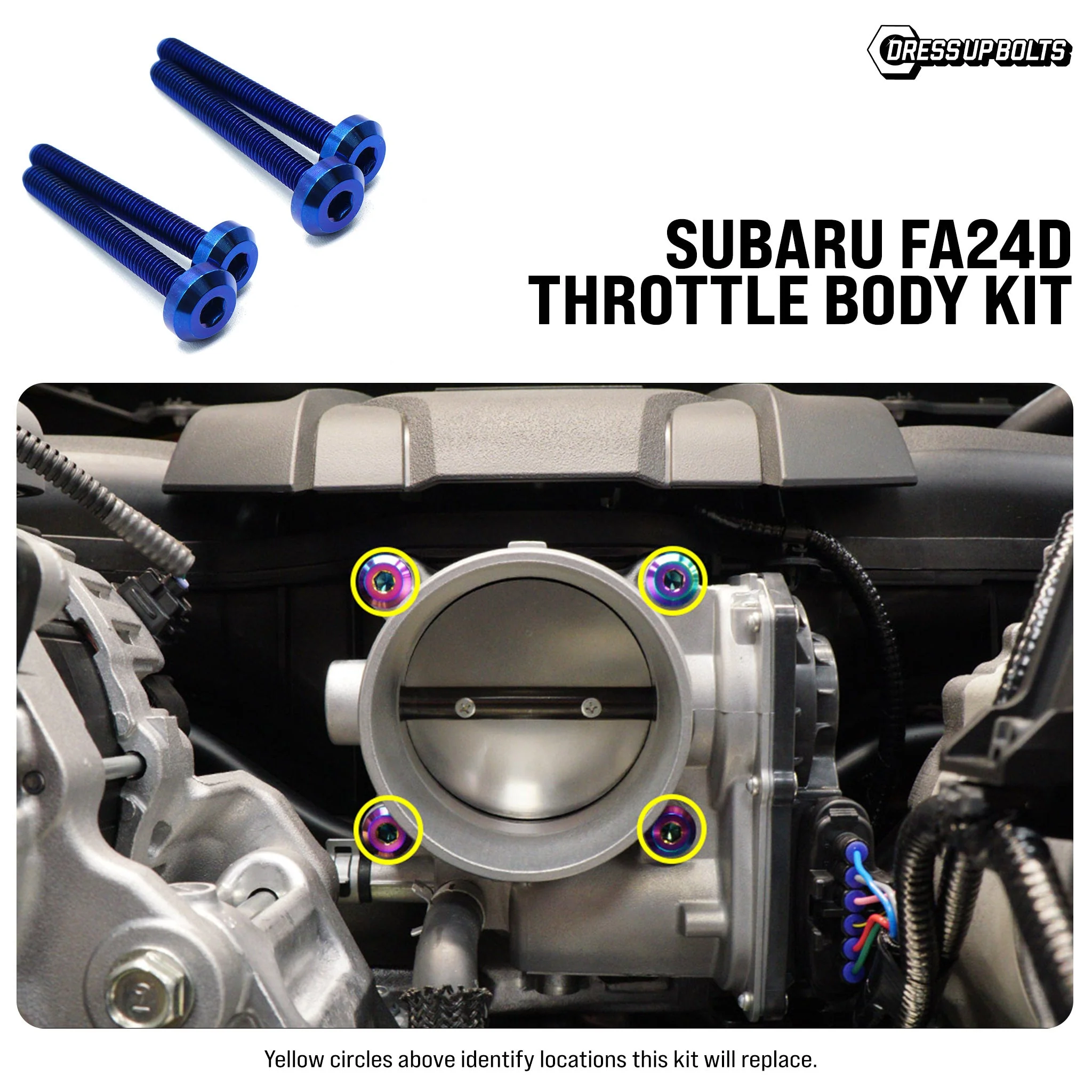 Titanium Hardware Throttle Body Kit - Subaru FA24D Engine - Image 2
