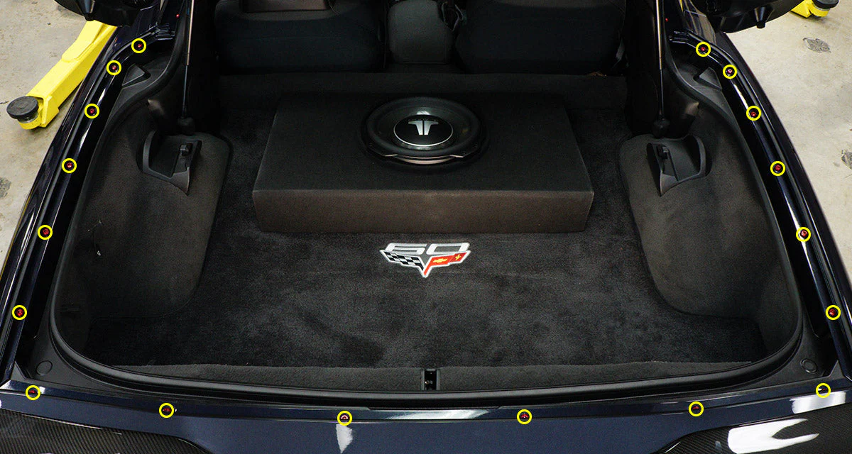 Titanium Hardware Trunk Kit - Chevrolet Corvette C6 (2005-2013) - Image 2